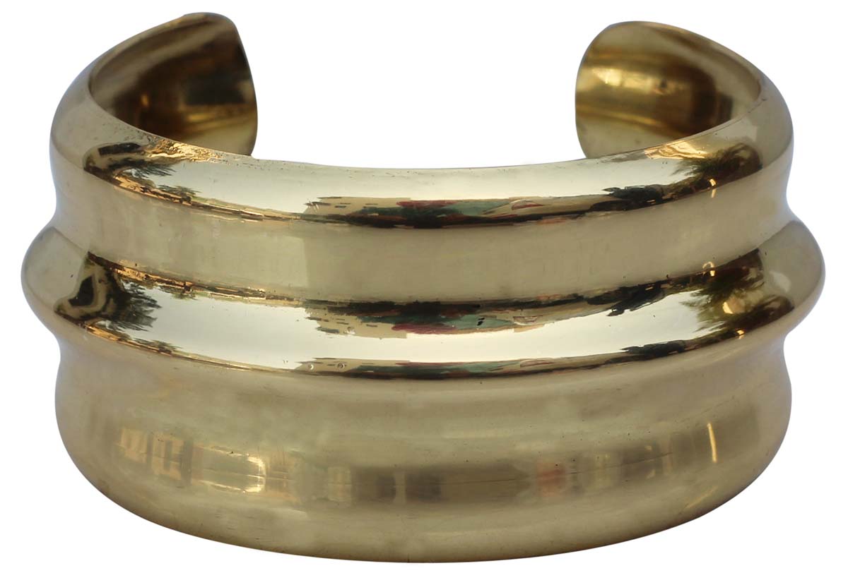 Bracelets in Bulk – Cuff Bracelet – Cast in Brass – Brass Polish – Ribbed Pattern – Wholesale Bulk Bracelets 